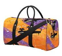 Cats Music Piano Travel Duffle Bag for Women Men Girls Boys Weekend Overnight Bags 22.7 L Tote Cabin Luggage Bag for Sports Gym Yoga