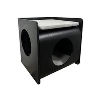 Cat's Nest Nightstand, Solid Wood Cave Style Bedside Table, Cat's Nest/Side Table/nightstand in One. Space Saving, Stylish and Practical, No Assembly Required(A)