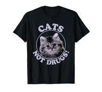 Cats Not Drugs Munchkin British Longhair T-Shirt