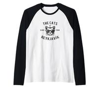 Cats of Downtown Reykjavik Raglan Baseball Tee