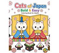 Cats of Japan: Bold & Easy Coloring Book for Adults