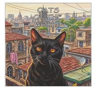 Cats of the World Coloring Book for Adults and Kids: 50 Breeds of Cats in Settings Around the World - Relaxing Activity for Stress Relief and Fun