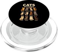 Cats of the World Shirt Cute Cat Breeds Animal Lovers PopSockets PopGrip for MagSafe