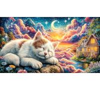 Cats-on-a-cruise-ship-kissing-with-hearts Recycled Paper Jigsaw Puzzle 1000 Pieces Great Gift Idea Educational Games for Women, Gifts for Men Beautiful Decoration Puzzle 38x52/1000pcs