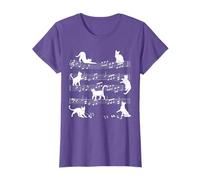 Cats on Classical music notes funny musician violin piano T-Shirt