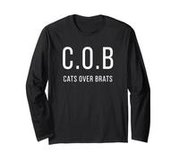 Cats Over Brats T-Shirt by Childfree by Choice Long Sleeve T-Shirt