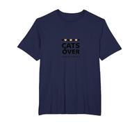 Cats Over Everything - Feline Lover Graphic T-Shirt, Men's Big and Tall, Navy, 6X Tall