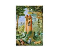 Cats' Paradise by Remedios Varo ART PRINT Canvas Painting Poster Wall Art Decorative Picture Prints Modern Decor 12x18inch(30x45cm)