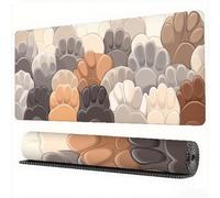 Cat'S Paw Mouse Mat XXL 35.4x11.8x0.12 inch Large Gaming Mouse Pad Cartoon Desk Mat Stitched Edges, Washable Japanese Mousepad with Anti-Slip Rubber Base Desk Pad for Laptop Office Decor, Model902