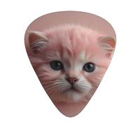 Cat's paw pink cute Patterned Guitar Picks - 12-Piece Set with 3 Different Thicknesses, Suitable for Electric and Acoustic Guitars