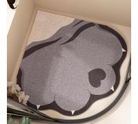 Cat's-Paw Rubber Loofah Mat For Bathroom(Grey,50x50cm)
