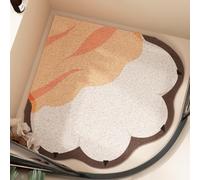 Cat's-Paw Rubber Loofah Mat For Bathroom(Light Orange,80x80cm)
