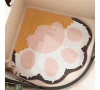 Cat's-Paw Rubber Loofah Mat For Bathroom(Orange,100x100cm)