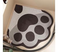 Cat's-Paw Rubber Loofah Mat For Bathroom(Schwarz,100x100cm)
