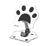 Cats Paws Phone Holder Adjustable Angles Thick Base Acrylic Stand Charges Friendly Designs Suitable For Desk Use Videos Calls Clear Cats Claws Phone Holder