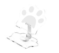 Cats Paws Phone Holder Adjustable Angles Thick Base Acrylic Stand Charges Friendly Designs Suitable For Desk Use Videos Calls Clear Cats Claws Phone Holder