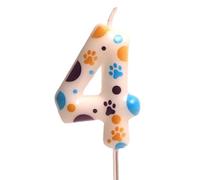 Cats Paws Printeds 0-9 Digital Birthday Cake Decoration Dessert Cake Insert Decoration Baby Showers Cake Toppers