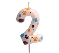 Cats Paws Printeds 0-9 Digital Birthday Cake Decoration Dessert Insert Decoration Baby Showers Toppers Blue Dog Paws