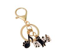 Cats Piano Keyring Music Cats Keychain Creative Car Chain Music Note Keyrings Hanging Ornaments Bag Charm For Woman Car Chain Note Keychain Handbag Charm Piano Keyrings