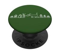 Cats Plants Lover Watering Line Art Design PopSockets Adhesive PopGrip
