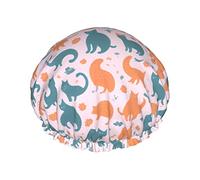 Cats Print Pattern Shower Cap & Bath Cap, Double Protection& Elastic, Reusable Waterproof Hair Cap With Peva Lining