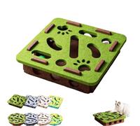 Cats Puzzle Felt Maze Box Cat Toys,Cats Scratch Puzzle Enrichment Boxes,PurrMaze Interactive Cat Box, Encourages Hunting & Exercise (Green-a)