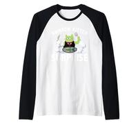 Cats Rainbow Kitten Surprise Cute Eat Retro Animals Vintage Raglan Baseball Tee