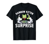 Cats Rainbow Kitten Surprise Cute Eat Retro Animals Vintage T-Shirt