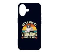 Cats Raise My Vibrations Don’t Ask Why Snowshoe Cat Owners Case for iPhone 17
