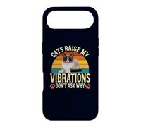 Cats Raise My Vibrations Don’t Ask Why Snowshoe Cat Owners Case for iPhone Air