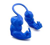 Cats Realistic Muscle Arms Middle Finger, 3D Printed Cat's Neck Arm, Funny Pet Costume Halloween Party Decoration, for Small Dog Kitten Parties blue S