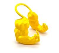 Cats Realistic Muscle Arms Middle Finger, 3D Printed Cat's Neck Arm, Funny Pet Costume Halloween Party Decoration, for Small Dog Kitten Parties yellow S