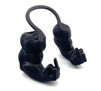 Cats Realistic Muscle Arms Middle Finger, 3D Printed Cat's Neck Arm, Funny Pet Costume Halloween Party Decoration, for Small Dog Kitten Parties black M