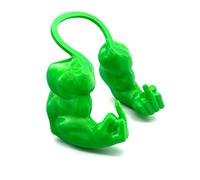 Cats Realistic Muscle Arms Middle Finger, 3D Printed Cat's Neck Arm, Funny Pet Costume Halloween Party Decoration, for Small Dog Kitten Parties green M