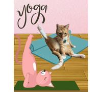 Cats Relaxing at Yoga Studio Composition Notebook: Breathe in. Breathe out. Write. 7.5" x 9.25" college ruled with 110 Pages