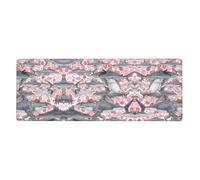 Cats Riding Fish Premium Spill-Proof Stain-Resistant Cloth Gaming Mouse Pad 800 X 300 X 3 Mm Long Desk Pad