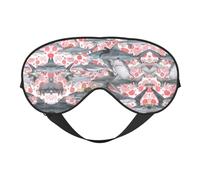 Cats Riding Fish Sleep Eye Mas Updated Design Light Blocking Night Eye Blinder Men Women Shift Travel Gifts