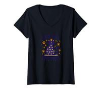 Cats Rule Dogs Drool: Royal Feline Humor for Pet Lovers V-Neck T-Shirt, Women, Black, XXL