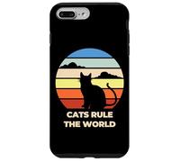 Cats Rule The World, Cool Funny Cats Graphic Cool Designs Case for iPhone 7 Plus/8 Plus