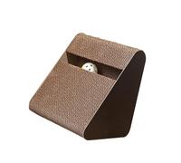 Cats Scratcher Triangle Cardboard Toy With Rotating Toy For Stress Reduce And Interaction Playtimes