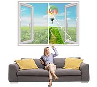 Cats Screen Windows 125x85 cm Cats Dogs Running Out Screen, Cat Mesh Screen for Living Room, Bedroom, Patio Windows White Z