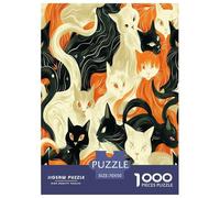Cats Seamless Pattern 1000 Pieces Premium Jigsaw for Adults Gifts Quirky, Abstract Design, Fun Details, Educational, Challenging 70x50cm/1000pcs