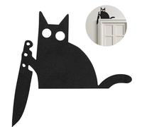 Cats Shape Door Frame Decorations,Door Frame Corner Decor,Black Cat Door Corner Sign,Adorable Cat Door Topper,Cute and Funny Corner Sign for Door Corner Window Corner,Door Frame Decoration