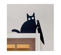 Cats shapes frame decorations, cats silhouette sticker, door frame aluminum decor, cat door corner sign, Halloween Door Corner Decor, door corner sign