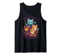 Cats Side Quest Distracted Tabletop Funny Sarcastic Humor Tank Top