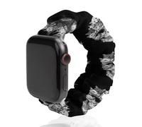Cats Skull Head Elastic Scrunchie Watch Bands Bracelet Strap Compatible with IWatch Series 6 5 4 3 2 1 Silver-style 42mm/44mm