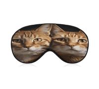 Cats Sleep Mask for Side Sleeper Women Men Eye Mask for Sleeping Light Blocking Zero Pressure Breathable Travel Eye Cover Adjustable Soft Night Blindfold