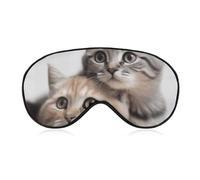 Cats Sleep Mask for Women Men, Breathable Soft Sleeping Mask Adjustable Eye Cover Light Blocking Eye Masks for Travel, Home, Office, Nap, Flights