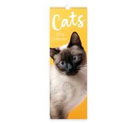 Cats Slim 2026 Wall Calendar | Monthly Planner with Adorable Cat & Kitten Photos | Tabby, Siamese, Russian Blue & More | Wire Bound with Hanging Loop