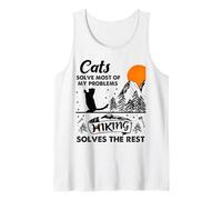 Cats Solve Most Of My Problems Hiking Solves The Rest Tank Top
